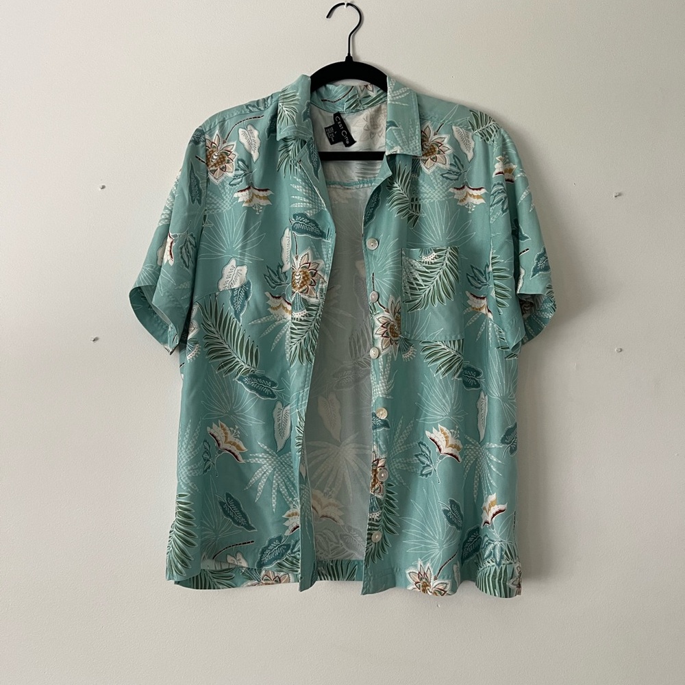 Tropical Floral Button-Up Shirt